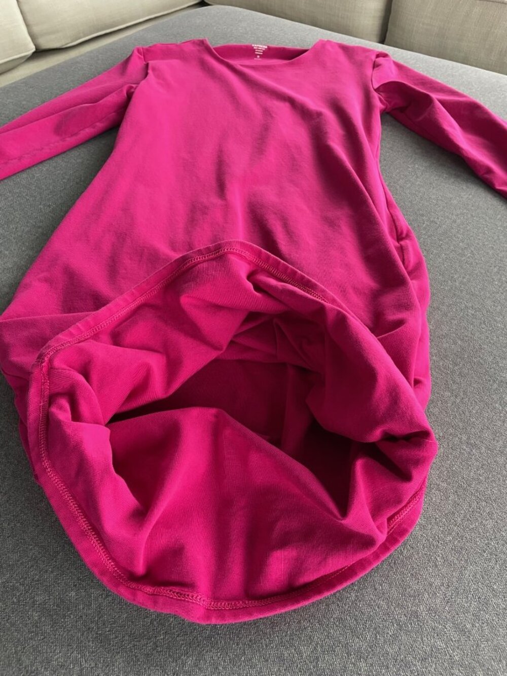 Hot Pink/Fuscia Long Sleeve Mini Long Sleeve Dress XS - Picture 9 of 11